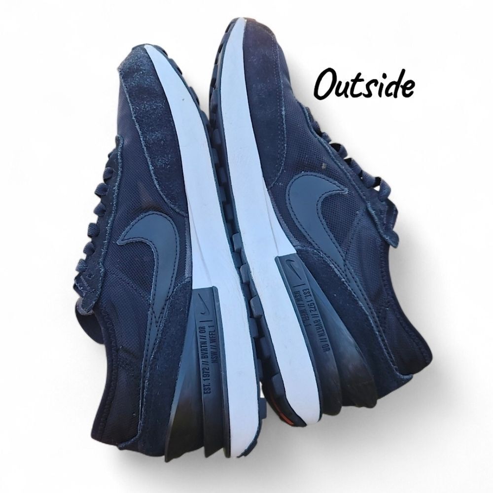 Nike Waffle One Girls Size 7 Youth Black Running Lifestyle Leather Sneakers Shoe - Picture 4 of 13